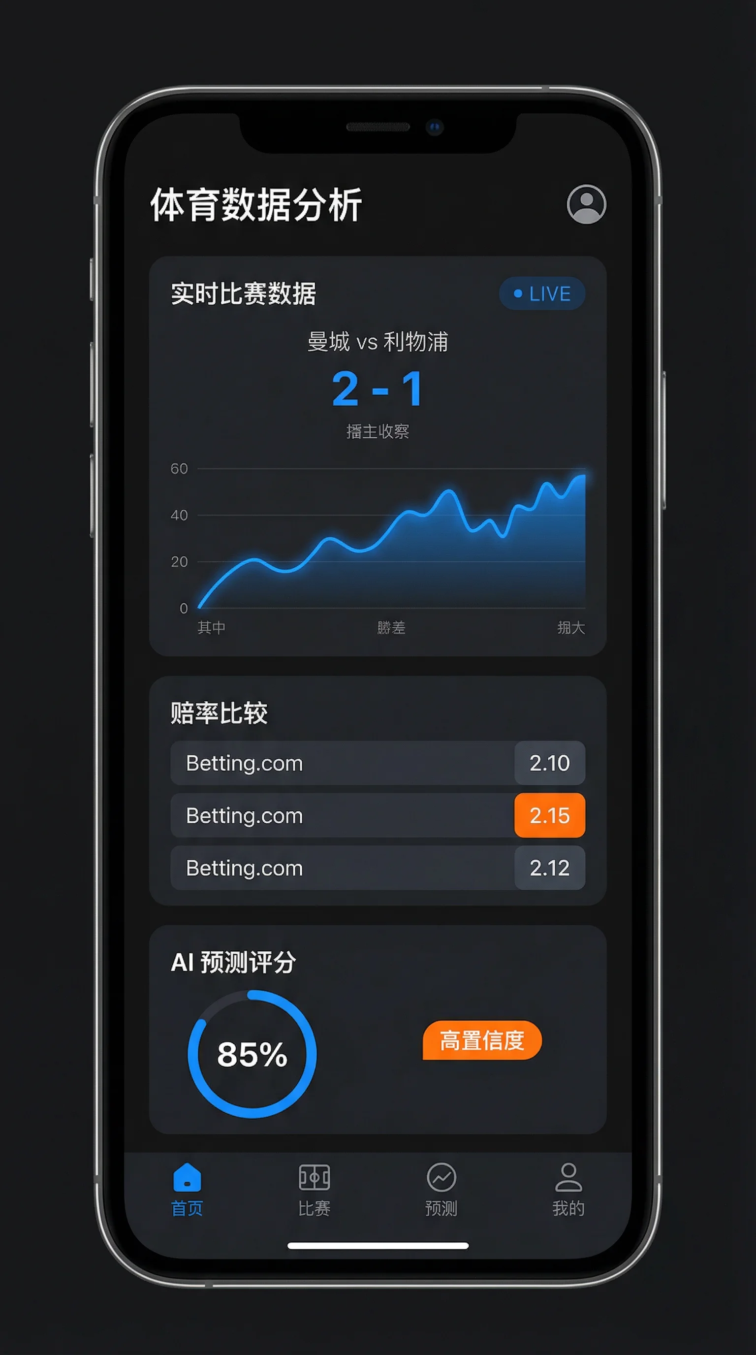 竞彩网APP主界面截图 - 亚博体育 移动端数据分析